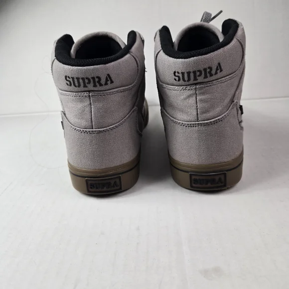 Supra Charcoal Canvas High-Top Sneakers - Picture 4 of 10